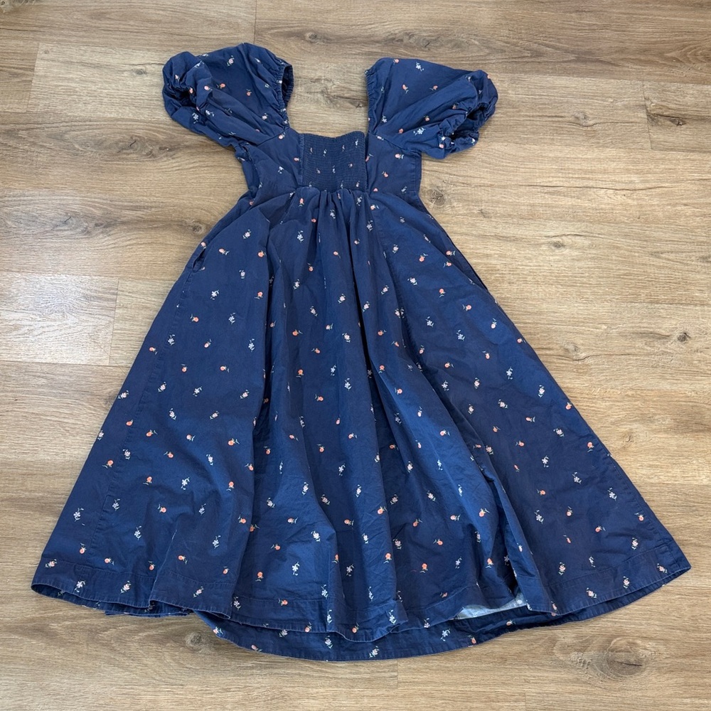 Hill House Navy Blue Floral Midi Matilda Dress - Picture 10 of 15